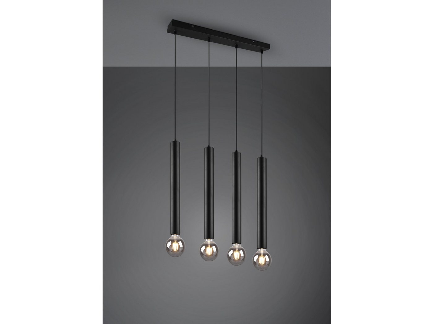 meineWunschleuchte LED Pendelleuchte, LED wechselbar, warmweiß, Industrial Balken.lamoe für über-n Esstisch hängend, Schwarz B: 70cm von meineWunschleuchte