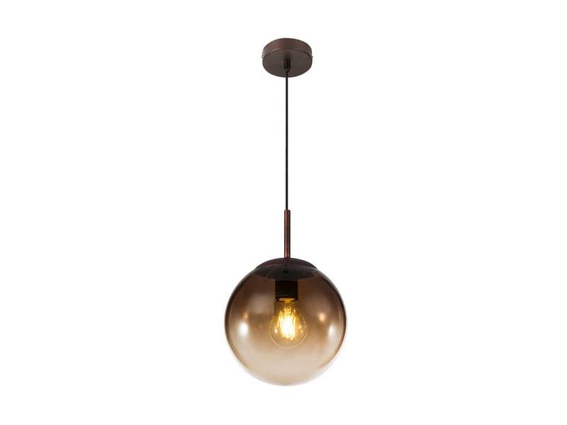 GLOBO LIGHTING LED Pendelleuchte, LED wechselbar, warmweiß, klein ausgefallene Glas-kugel hängend für über Kochinsel & Bett, Ø20cm von GLOBO LIGHTING
