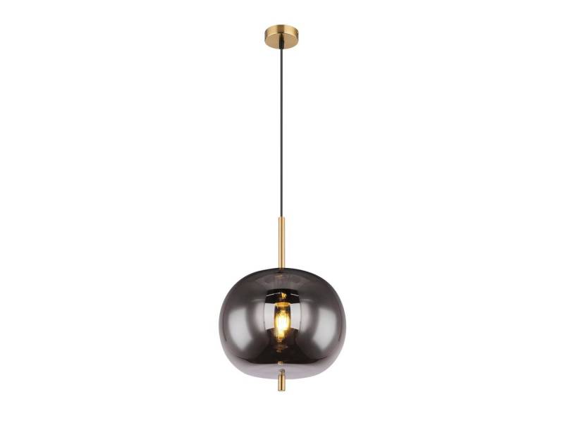 GLOBO LIGHTING LED Pendelleuchte, Leuchtmittel stufenweise über Wandschalter dimmbar, LED wechselbar, warmweiß, Designer-lampen Glas-kugel Rauchglas hängend über-n Esstisch, Ø30cm von GLOBO LIGHTING