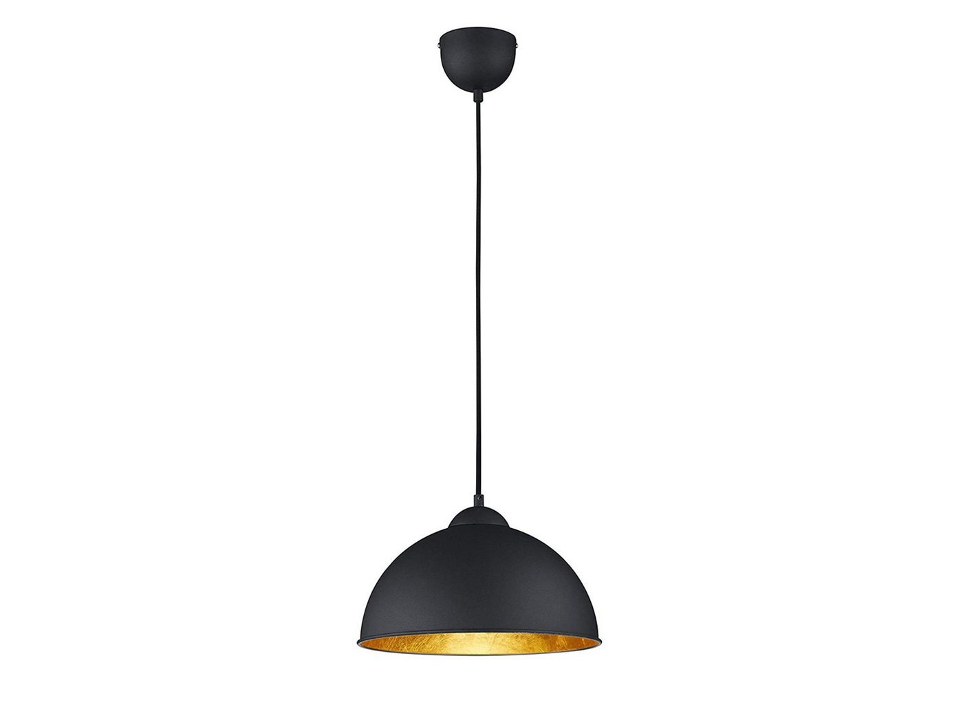 meineWunschleuchte LED Pendelleuchte, LED wechselbar, Warmweiß, Industrie-design für über-n Esstisch hängend Schwarz Gold, Ø 31cm von meineWunschleuchte