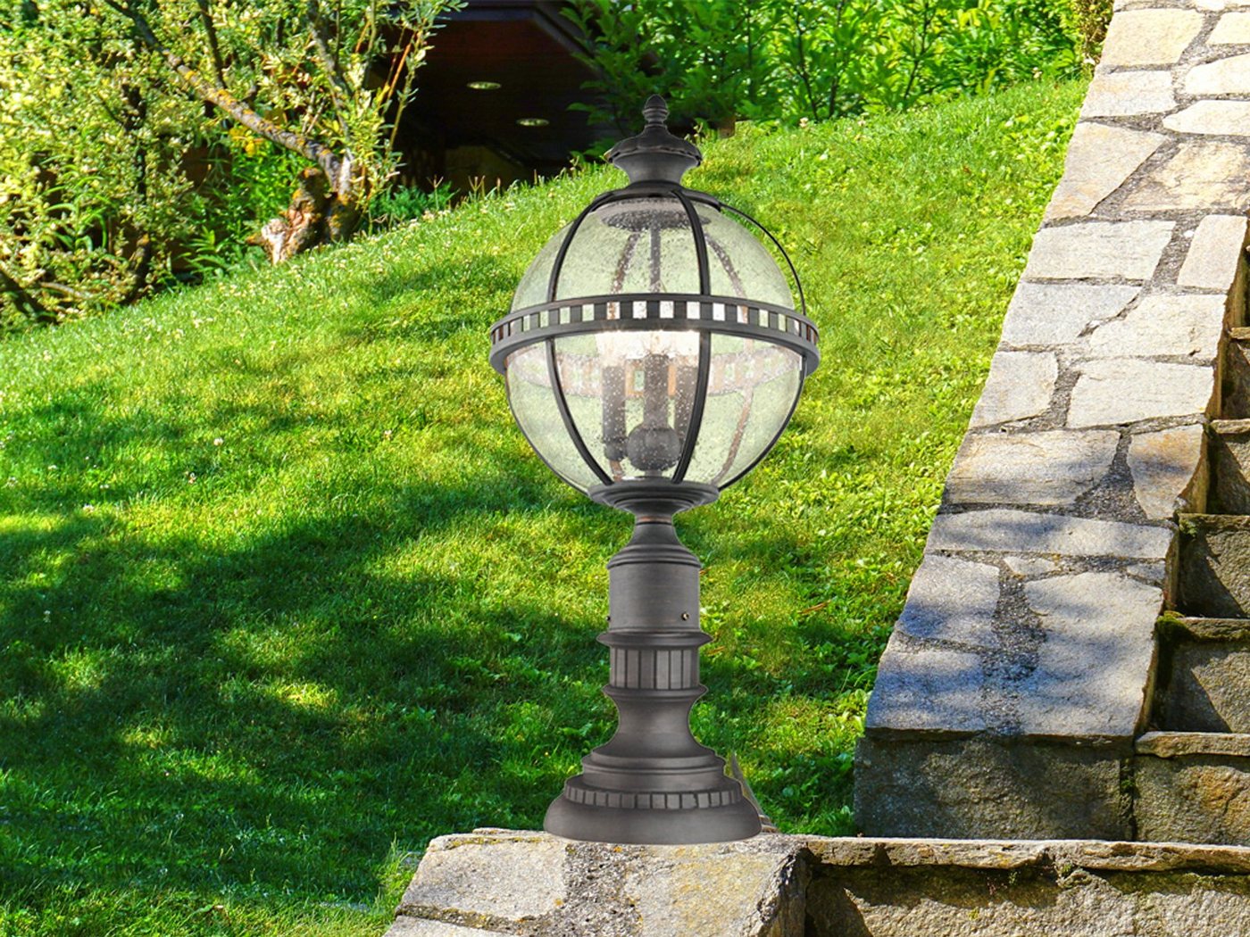 meineWunschleuchte LED Pollerleuchte, LED wechselbar, warmweiß, Wegbeleuchtung Garten-laterne beleuchten Ideen Gartenbeleuchtung H70cm von meineWunschleuchte