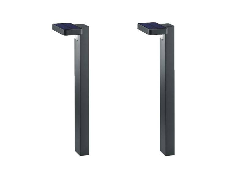 Reality Leuchten LED Solarleuchte, Bewegungsmelder, LED fest integriert, Warmweiß, 2er-Set Solar-licht Wegeleuchten mit Bewegungsmelder Garten beleuchten von Reality Leuchten