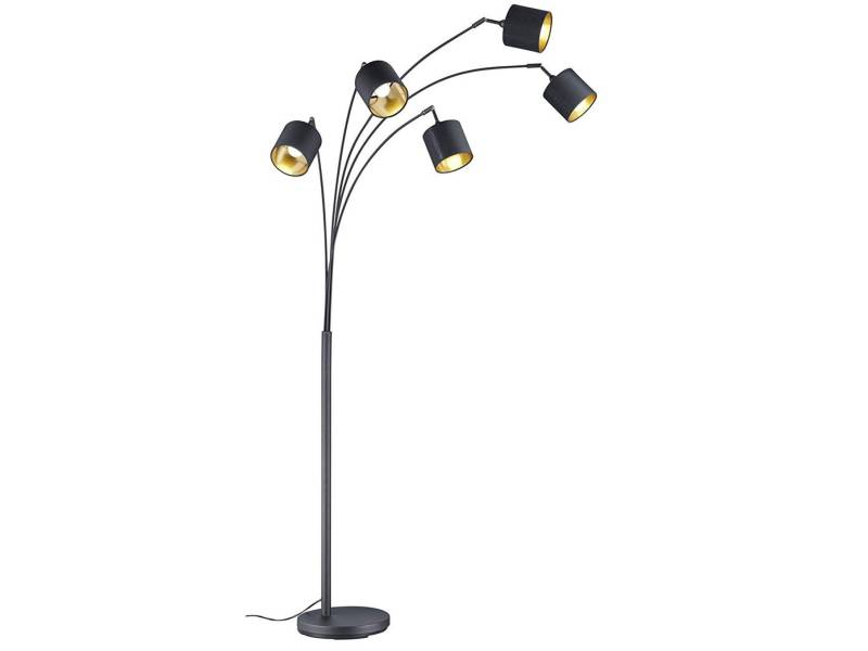 Reality Leuchten LED Stehlampe, Dimmfunktion, LED wechselbar, Warmweiß, Große ausgefallene moderne Designer-lampen Lampenschirme Stoff H 200cm von Reality Leuchten