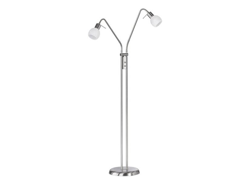Reality Leuchten LED Stehlampe, LED wechselbar, mit Leselampe, klein-e Design-klassiker Ecke Bürobeleuchtung, H 125cm von Reality Leuchten