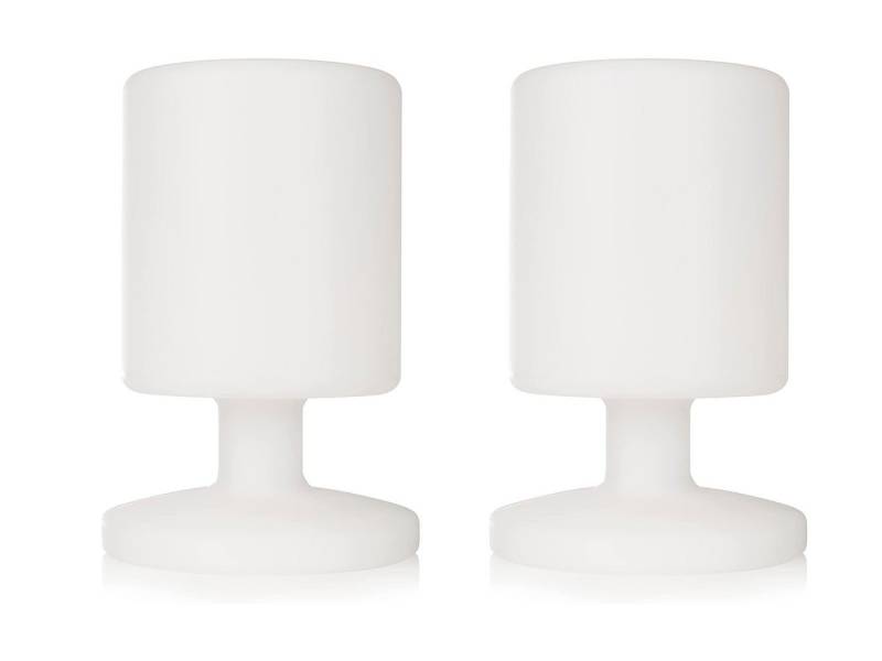 smartwares LED Tischleuchte, Dimmfunktion, LED fest integriert, Warmweiß, 2er SET Akku Outdoor Außenleuchten ohne Strom-kabel, dimmbar H: 25,5cm von smartwares