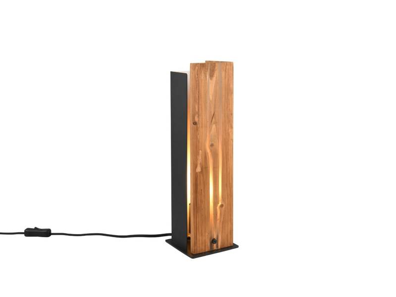 TRIO Leuchten LED Tischleuchte, Dimmfunktion, LED wechselbar, warmweiß, Große rustikale Holz-lampe für Fensterbank & Beistelltisch von TRIO Leuchten