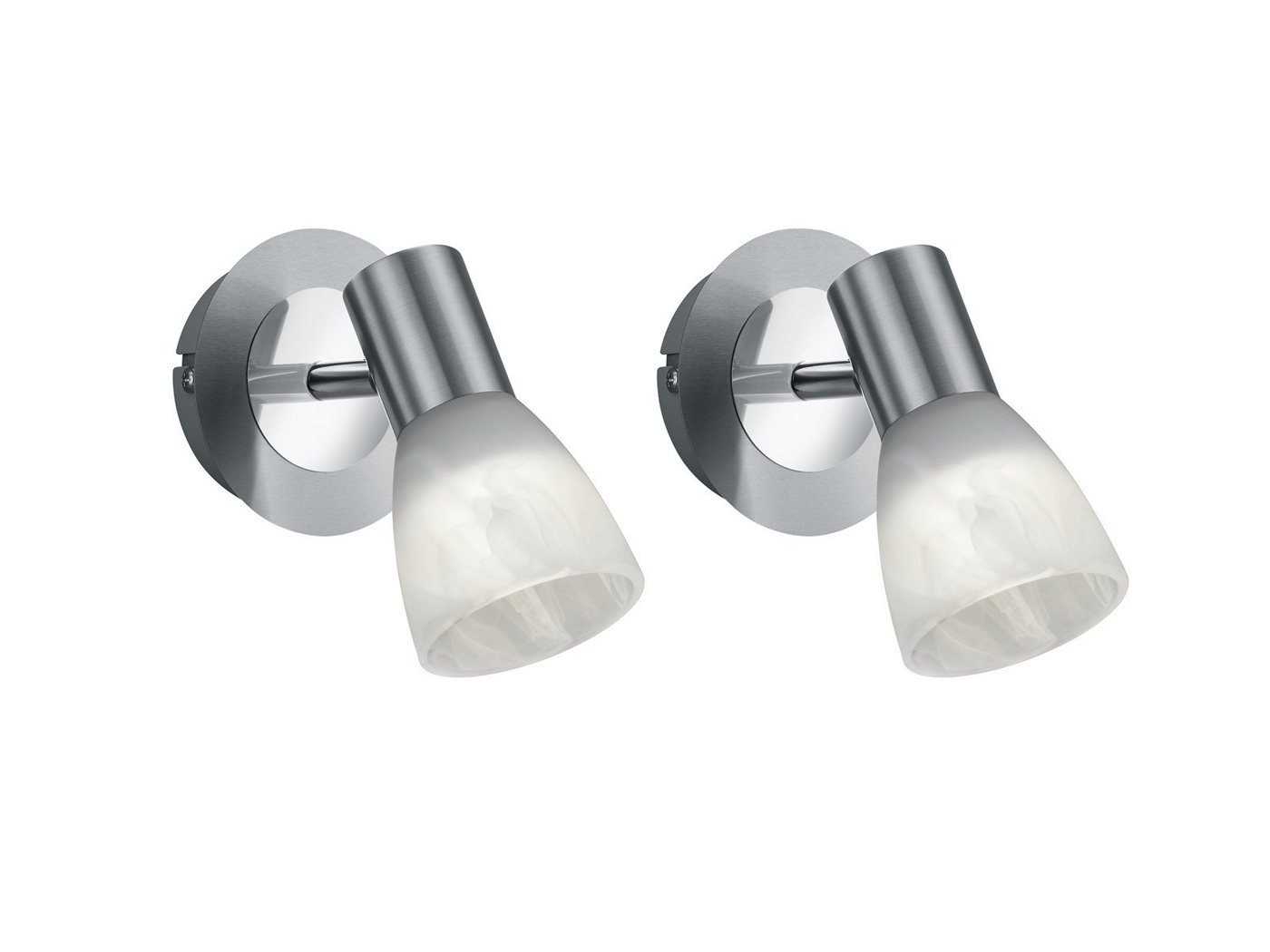 TRIO Leuchten LED Wandstrahler, LED wechselbar, Warmweiß, 2er Set kleine Wandlampe Designklassiker Treppenhaus Beleuchtung Ø10cm TRIO Leuchten LED Wandstrahler, LED wechselbar, Warmweiß, 2er Set kleine Wandlampe Designklassiker Treppenhaus Beleuchtung Ø10cm von TRIO Leuchten