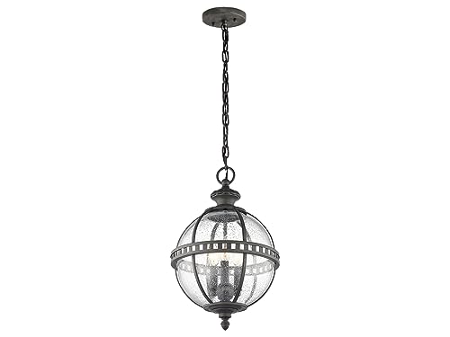 meineWunschleuchte Pendelleuchte im Jugendstil für Innen & Außen, Anthrazit Ø30,5cm von meineWunschleuchte
