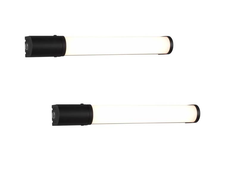 TRIO Leuchten Spiegelleuchte, LED fest integriert, Warmweiß, 2er Set LED Bad-lampe Schminklicht mit Steckdose & Schalter B 41,5cm von TRIO Leuchten