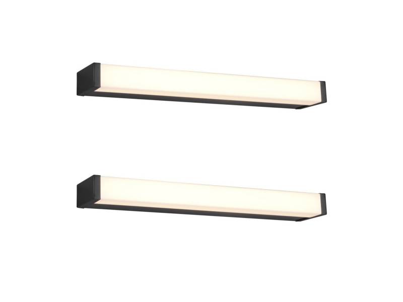 TRIO Leuchten Spiegelleuchte, LED fest integriert, Warmweiß, 2er Set LED Badezimmerlampe IP44, Badlampe Wand, Gäste WC B: 42,5cm von TRIO Leuchten