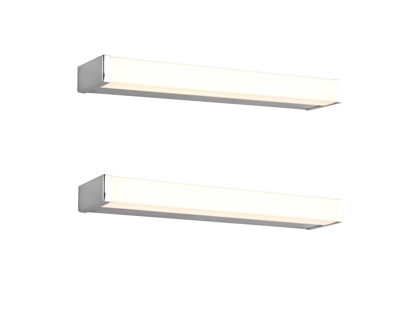 TRIO Leuchten Spiegelleuchte, LED fest integriert, Warmweiß, 2er Set LED Badezimmerlampen Gäste WC Badlampen Schminklicht, B 120cm TRIO Leuchten Spiegelleuchte, LED fest integriert, Warmweiß, 2er Set LED Badezimmerlampen Gäste WC Badlampen Schminklicht, B 120cm von TRIO Leuchten