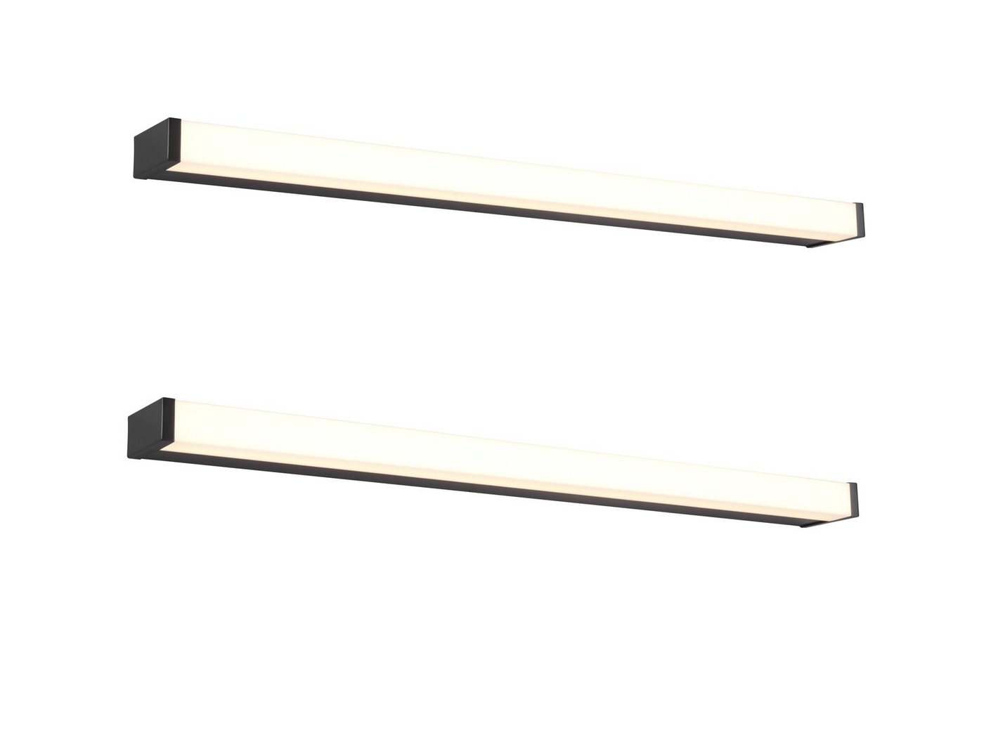 TRIO Leuchten Spiegelleuchte, LED fest integriert, Warmweiß, 2er Set LED Badezimmerlampen Gäste WC Badlampen Spiegelschrank, B 80cm TRIO Leuchten Spiegelleuchte, LED fest integriert, Warmweiß, 2er Set LED Badezimmerlampen Gäste WC Badlampen Spiegelschrank, B 80cm von TRIO Leuchten