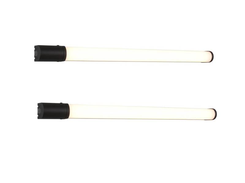 TRIO Leuchten Spiegelleuchte, LED fest integriert, Warmweiß, 2er Set LED Badezimmerlampen mit Steckdose & Schalter, Breite 79cm von TRIO Leuchten
