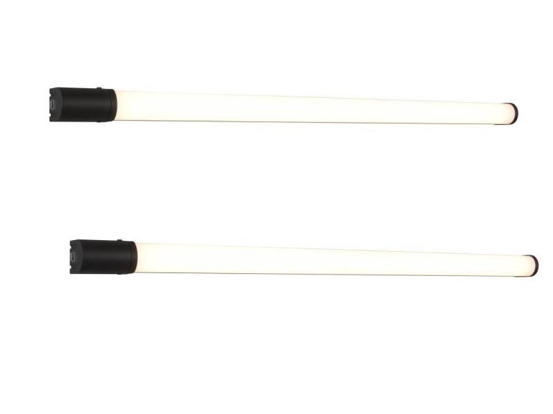 TRIO Leuchten Spiegelleuchte, LED fest integriert, Warmweiß, 2er Set LED Badlampen Wand-leuchte mit Steckdose & Schalter, Br 119cm von TRIO Leuchten