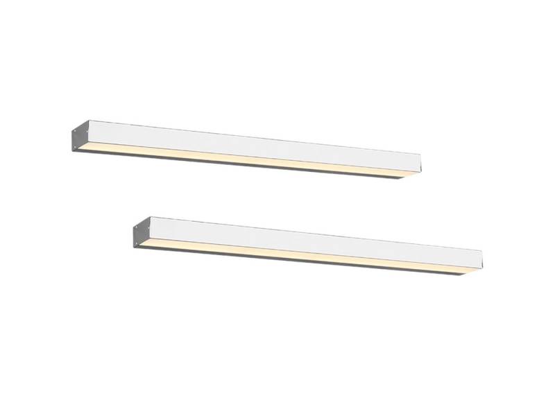 TRIO Leuchten Spiegelleuchte, LED fest integriert, Warmweiß, 2er Set indirekte Beleuchtung Bad-lampen Badezimmerlampen Wand, B 60cm von TRIO Leuchten