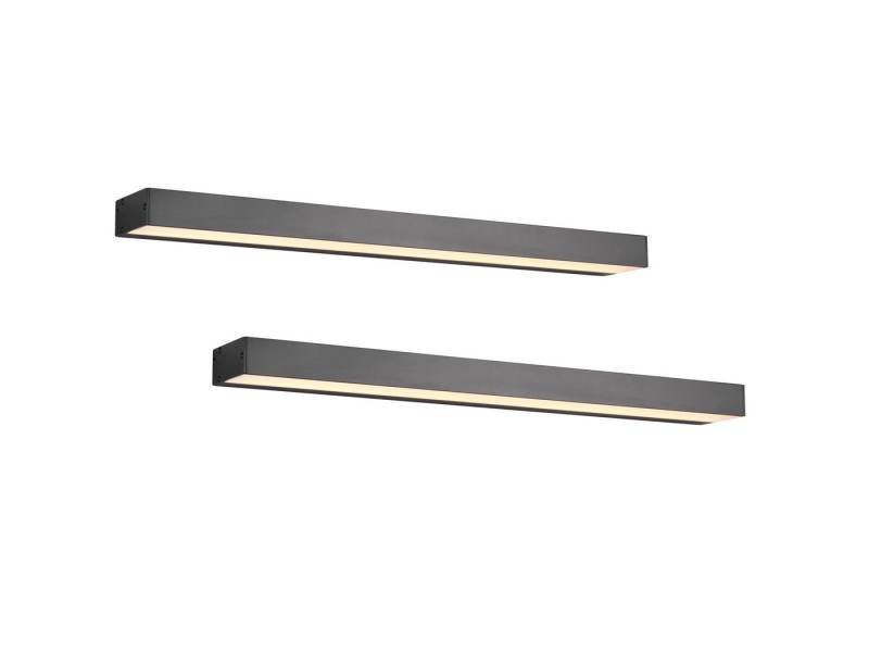 TRIO Leuchten Spiegelleuchte, LED fest integriert, Warmweiß, 2er Set indirekte Beleuchtung Badezimmerlampen Up and Down Wand B 60cm von TRIO Leuchten