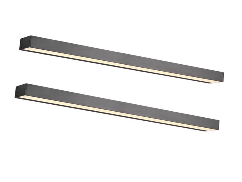 TRIO Leuchten Spiegelleuchte, LED fest integriert, Warmweiß, 2er Set indirekte Beleuchtung Gäste WC Badezimmerlampen Wand, B 90cm von TRIO Leuchten
