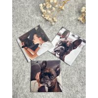 Personalisierte Fotomagnete 65x65 Magnet Bilder Kühlschrankmagnet Haustiere Hund Katze von meinfotomagnet