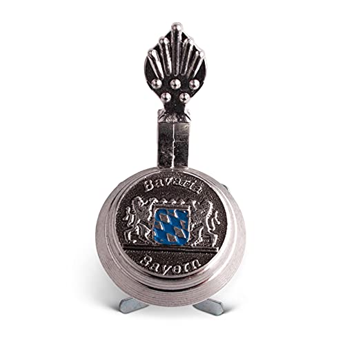 meinherzschlag.de Bierflaschen Zinndeckel 'Wappen' - Flaschenöffner, Klassisch, Mehrfarbig, Wiederverwendbar, 1 Stück (1er Pack) von meinherzschlag.de
