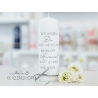 Gedenkkerze Mit Designdruck Himmel von meinkerzenshop