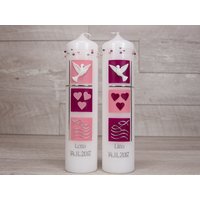 Zwillingstaufkerzen Avila 17327 Individualisierbar Für Mädchen Und Jungen, Handmade von meinkerzenshop