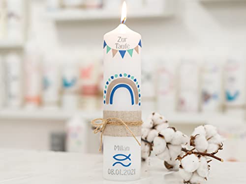 meinkerzenshop Taufkerze Milan Junge oder Mädchen mit Name und Datum, individuell, persönlich u. handgemacht 17571 meinkerzenshop Taufkerze Milan Junge oder Mädchen mit Name und Datum, individuell, persönlich u. handgemacht 17571 von meinkerzenshop