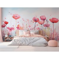 Fototapete Blumen Aquarell Wildblumen Floral Rosa Rot Natur Mädchen Kinderzimmer Schlafzimmer Botanisch Fototapete Blumen Aquarell Wildblumen Floral Rosa Rot Natur Mädchen Kinderzimmer Schlafzimmer Botanisch von meinkizi