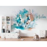 Pferde Tapete Mit Namen Personalisierbar Kinderzimmer Fototapete Mädchen Pferde Tapete Mit Namen Personalisierbar Kinderzimmer Fototapete Mädchen von meinkizi