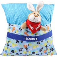 Kinderkissen Zahnrad Mit Namen Spielekissen Kissen Personalisiert - Geschenk Zum Geburtstag Personalisiertes Dekokissen Zierkissen Jungen von meinnameManufaktur