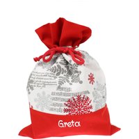 Nikolaussäckchen Mit Namen Schneeflocke - Adventssäckchen Wunschbeschriftung Personalisiertes Geschenk Zum Nikolaus Avent Weihnachten von meinnameManufaktur