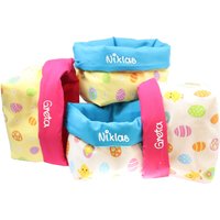 Utensilo Ostern Mit Namen - Osterkörbchen Wunschbeschriftung Personalisiertes Osternest Pink Blau Gelb Weiß Für Kinder U. Erwachsene von meinnameManufaktur