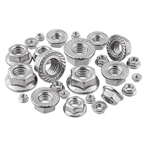 Flanschmuttern mit Sperrverzahnung M10 DIN 6923 Edelstahlmuttern Sperrzahnmuttern Bundmuttern Sechskantmuttern mit Flansch M10 10 Stück von meinschraubenversand.de