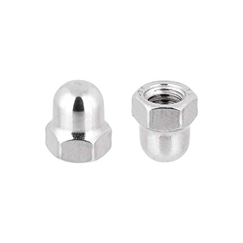 Hutmuttern Sechskant M5 hohe Form DIN 1587 Edelstahlmuttern A2 Kappenmuttern Sechskantmuttern cap nuts M5 25 Stück von meinschraubenversand.de