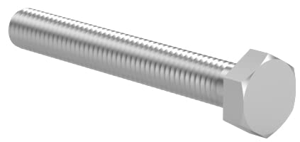 meinschraubenversand.de - Sechskantschrauben M5x70 50 Stück DIN 933 (Vollgewinde, Gewindeschrauben, Maschinenschrauben, Außensechskant, ISO 4017) A2 V2A rostfreier Edelstahl M5 x 70 von meinschraubenversand.de