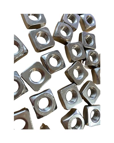 meinschraubenversand.de - Vierkantmuttern (hohe Form) - Mutter (alle Größen & Mengen M5 - M6 - M8 - M10 - M12 - M16) - DIN 557 - Edelstahl A2 (V2A) - Einlegemutter M8-10 Stück von meinschraubenversand.de