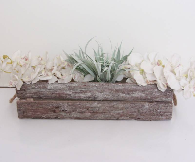 meinvipshop Blumentopf Holz Kiste Pflanzkiste 39x15x9cm von meinvipshop