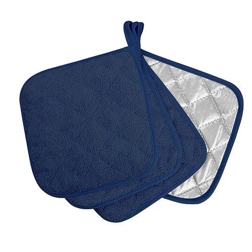 meioro 20cm Topflappen Baumwolle, Set mit 5 Hotpads mit Schleife Muttertagsgeschenke, Backen, Grillen, Mikrowelle, Hitzebestaendig Backen Küchenutensilien, Schutz der Hände vor heißen Gerätschaften von meioro