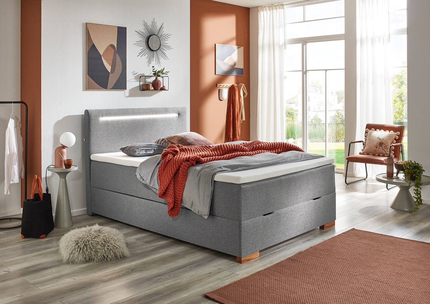 home24 Boxspringbett Cooper 120 x 200cm Flachgewebe Fayna Grau home24 Boxspringbett Cooper 120 x 200cm Flachgewebe Fayna Grau von home24