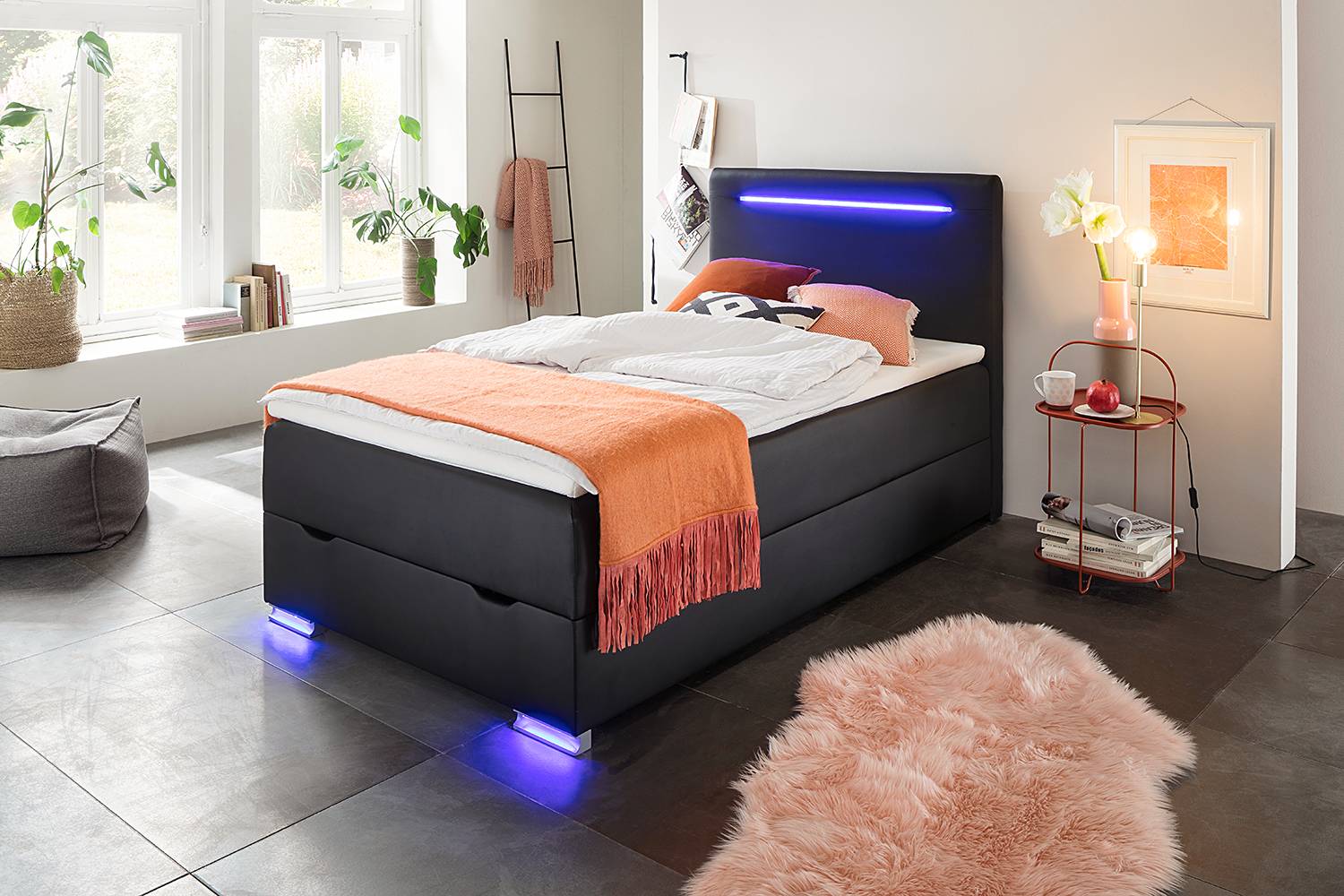 home24 Boxspringbett 120 x 200cm Kunstleder Mei Schwarz Andere home24 Boxspringbett 120 x 200cm Kunstleder Mei Schwarz Andere von home24