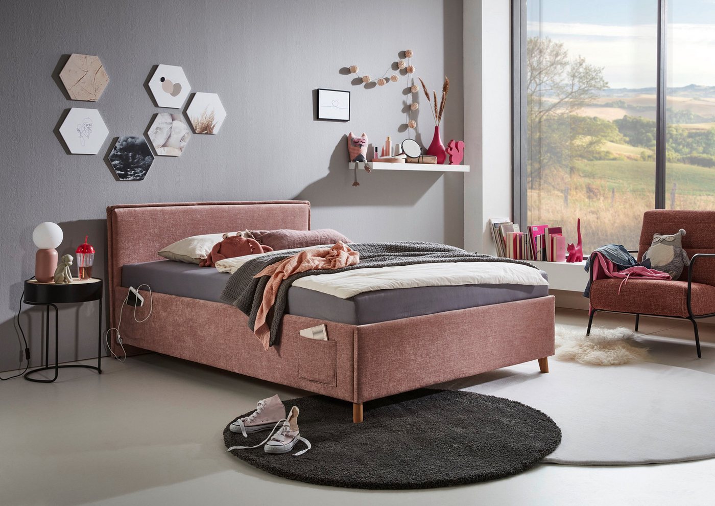 meise.möbel Kinderbett FUN, Polsterbett wahlweise mit Bettkasten, Jugendbett inkl. USB-Anschluss meise.möbel Kinderbett FUN, Polsterbett wahlweise mit Bettkasten, Jugendbett inkl. USB-Anschluss von meise.möbel
