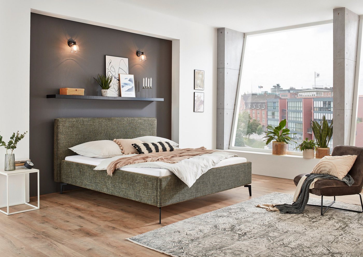 meise.möbel Polsterbett Riva II, mit schwarzen Metallfüßen, wahlweise mit Bettkasten meise.möbel Polsterbett Riva II, mit schwarzen Metallfüßen, wahlweise mit Bettkasten von Meise.Möbel