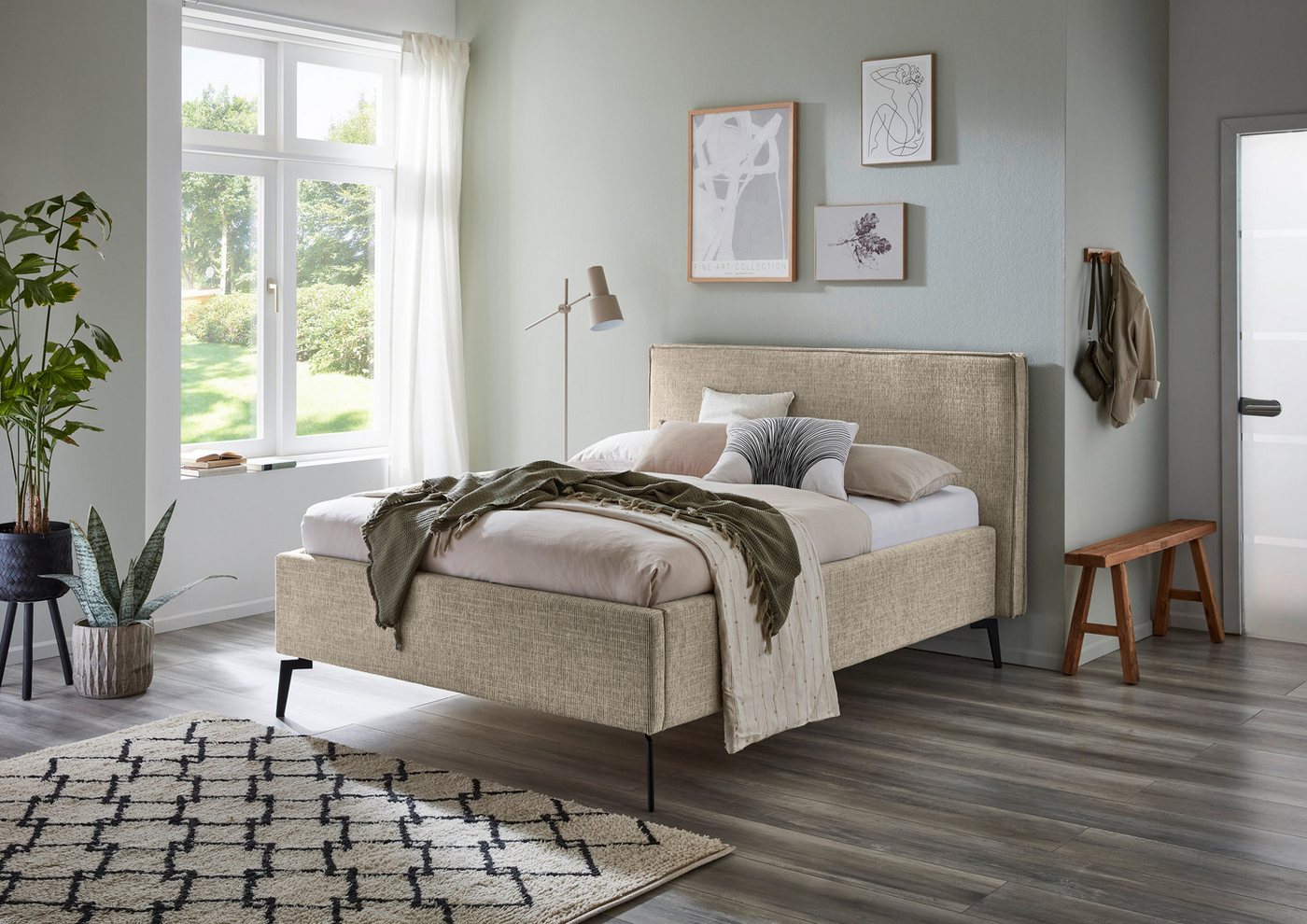 meise.möbel Polsterbett Riva II, mit schwarzen Metallfüßen, wahlweise mit Bettkasten meise.möbel Polsterbett Riva II, mit schwarzen Metallfüßen, wahlweise mit Bettkasten von Meise.Möbel