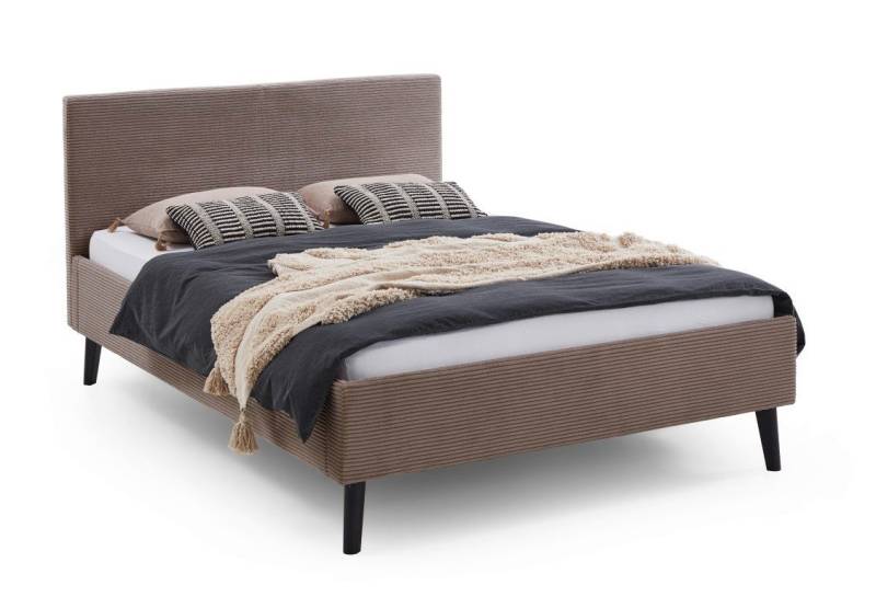 meise.möbel Vitrine Polsterbett Avola, Cord, taupe braun, 140/180 x 200 cm, verschiede Doppelbett von meise.möbel