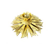 Seltene Mid Century Vergoldete Zweistufige Sunburst Wandleuchte 1950Er Jahre Seltene Mid Century Vergoldete Zweistufige Sunburst Wandleuchte 1950Er Jahre von meisterlampe1