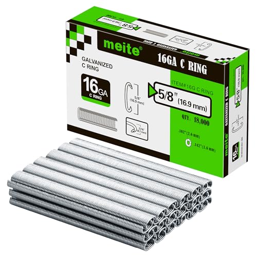 Meite C-Ringzange oder Klammern, 16 GA, Innendurchmesser 3,2-4,8 mm, 18.000 Stück von meite