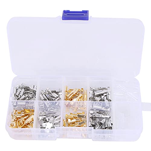 melairo 150Pcs 6.3MM 2.8MM 4.8MM 4.0MM Buchse Spatenstecker Spleiß-Crimpdrahtklemmen für Motorrad-Fahrradautos von melairo