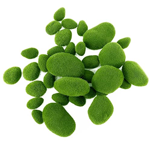 melairo 32PCS 5 GrößE KüNstliche Moosfelsen Dekorative GrüNe Mooskugeln GefäLschtes Moosdekor für Blumenarrangements GäRten melairo 32PCS 5 GrößE KüNstliche Moosfelsen Dekorative GrüNe Mooskugeln GefäLschtes Moosdekor für Blumenarrangements GäRten von melairo