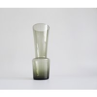 Rauchglas Vase - Mid Century Glasdekoration von melepele