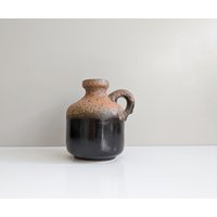 Vintage Scheurich Vase, Fat Lava Keramik, Braune Mid Century Dekor, Retro Keramikvase, Handgemachte Geschenk von melepele
