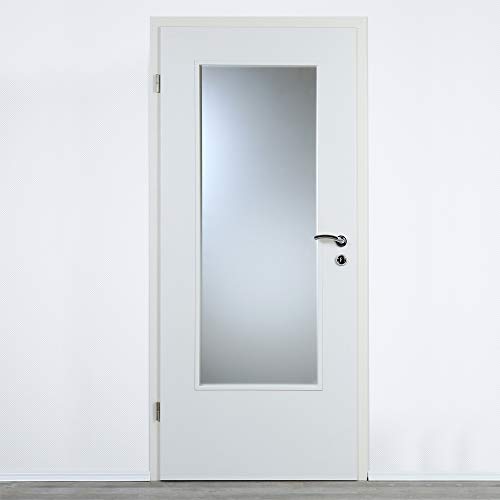 Glaseinsatz für Zimmertüren Satinato 4mm, ESG Lichtausschnitt Verlasung (ESG 410 x 1420 mm) von melina24